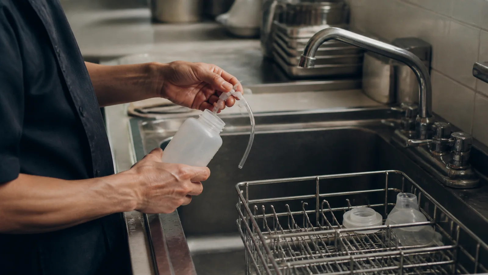 propreté et entretien de la pissette de cuisine