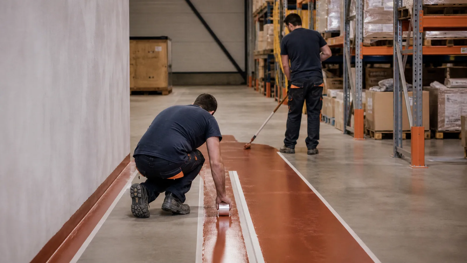 organisation marquage au sol entrepot indutriel